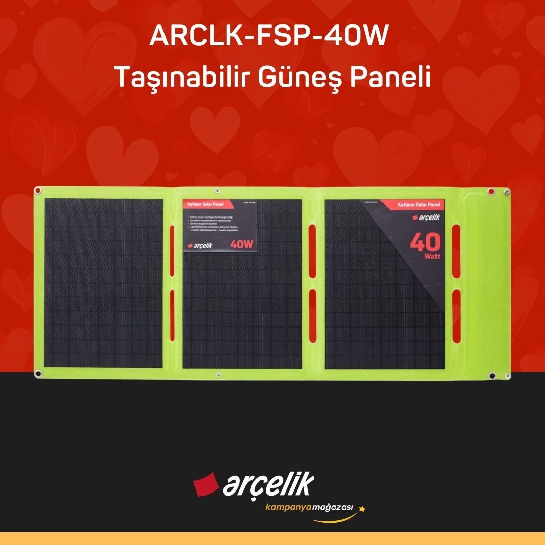 ARÇELİK ARCLK-FSP-40W Taşınabilir Güneş Paneli