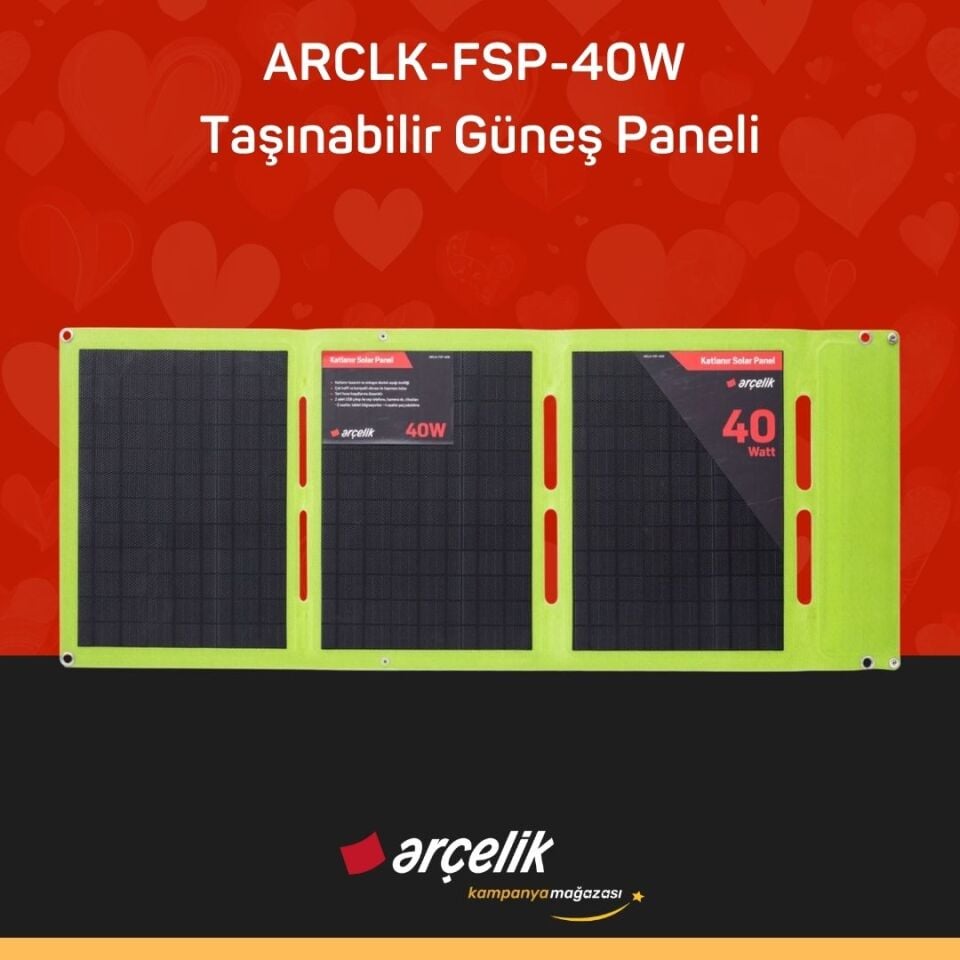 ARÇELİK ARCLK-FSP-40W Taşınabilir Güneş Paneli
