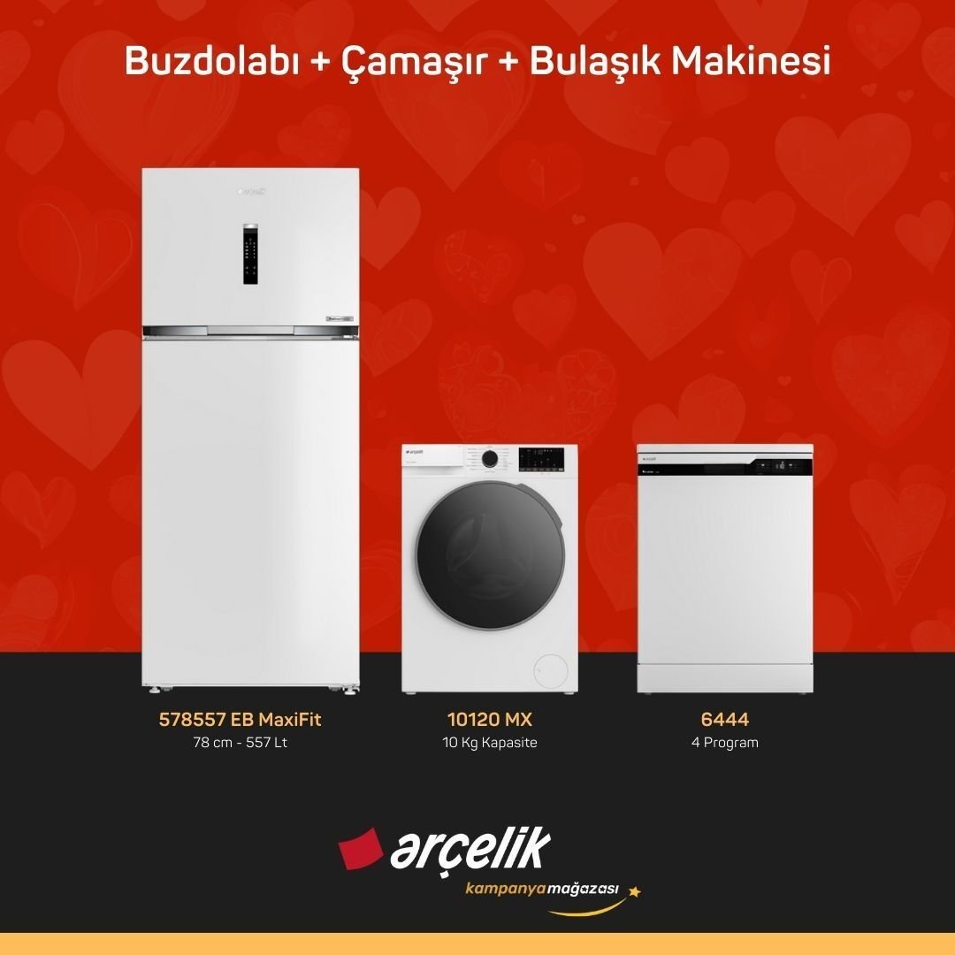 ARÇELİK 3'lü Çeyiz Paketi ( 578557 EB Maxifit - 10120 MX - 6444 )