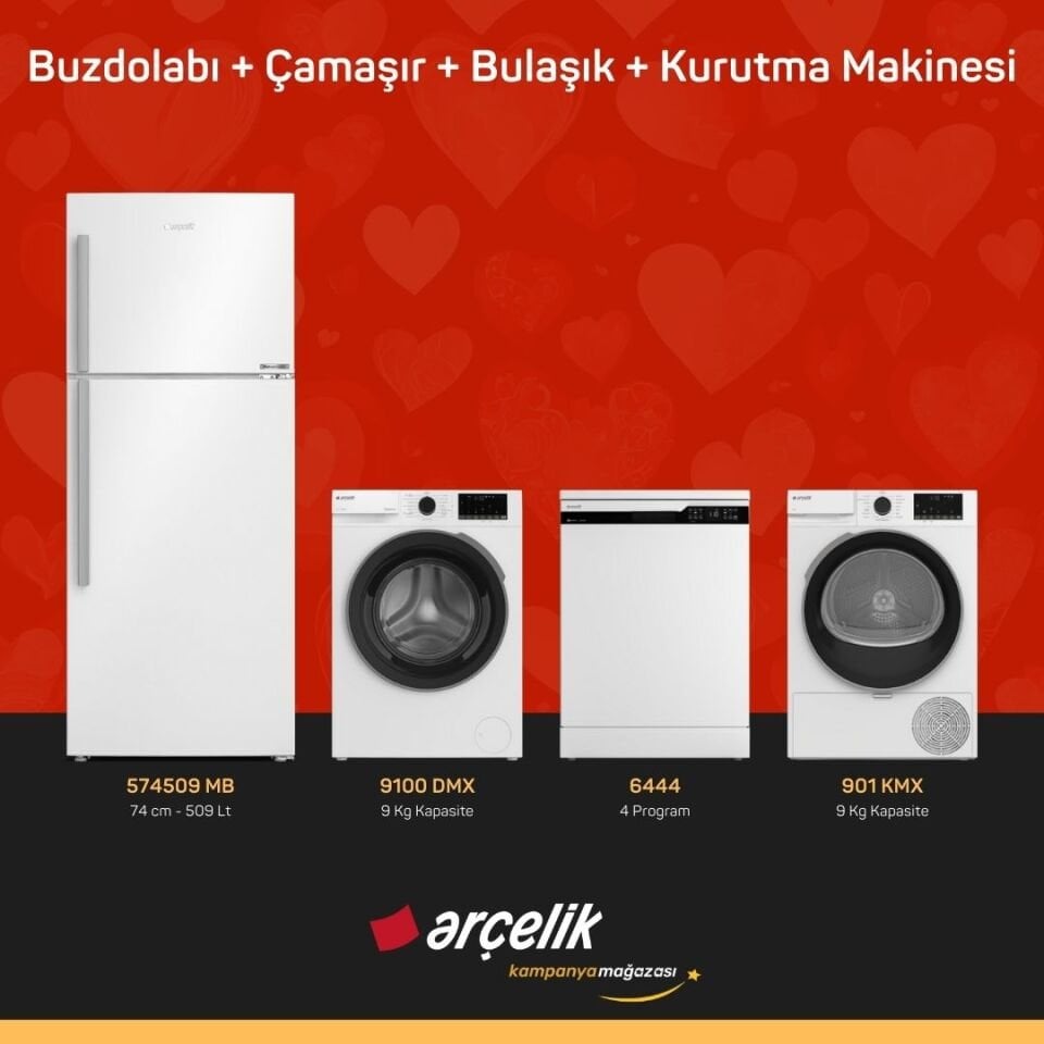 ARÇELİK 4'lü Çeyiz Paketi ( 574509 MB - 9100 DMX - 6444 - 901 KMX )