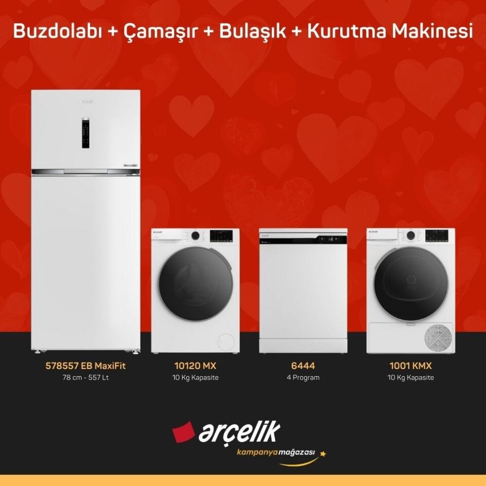 ARÇELİK 4'lü Çeyiz Paketi ( 578557 EB Maxifit - 10120 MX - 6444 - 1001 KMX )