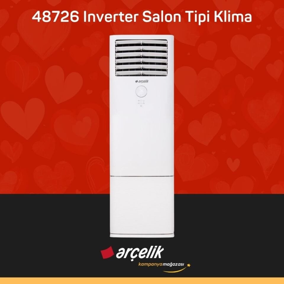ARÇELİK 48726 Monofaze Inverter Salon Tipi Klima 48.000 Btu/h