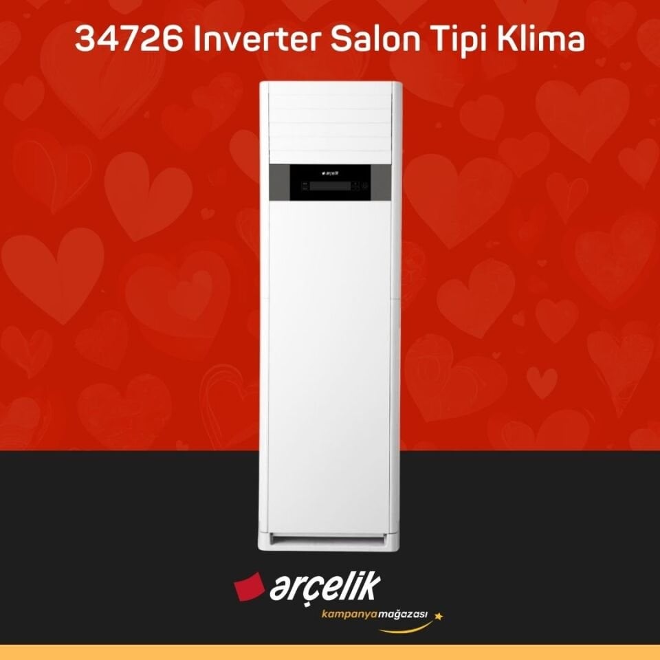 ARÇELİK 34726 Monofaze Inverter Salon Tipi Klima 34.000 Btu/h Salon Tipi Klima
