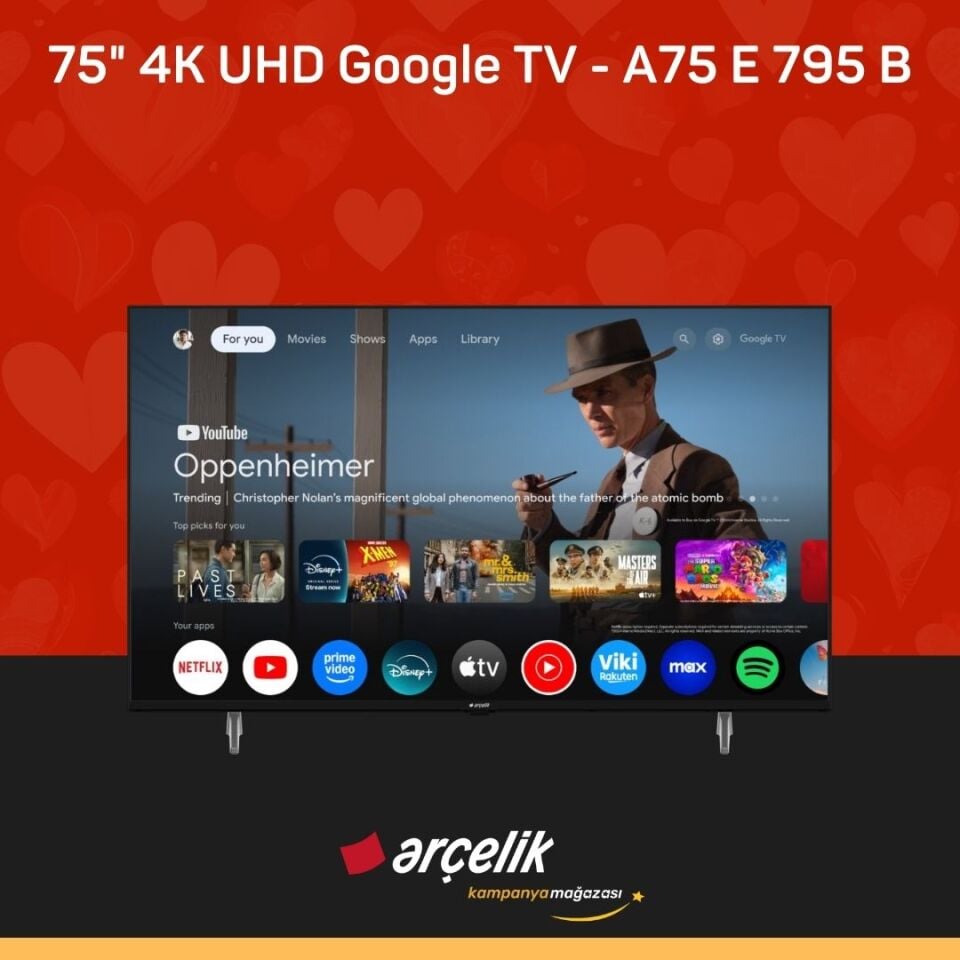 ARÇELİK 7 serisi 75'' 4K UHD Google TV - A75 E 795 B Google TV