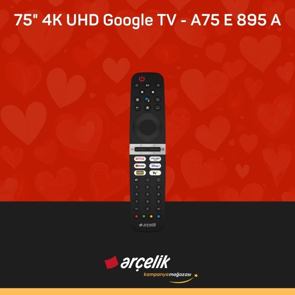 ARÇELİK 8 serisi 75'' 4K UHD Google TV - A75 E 895 A