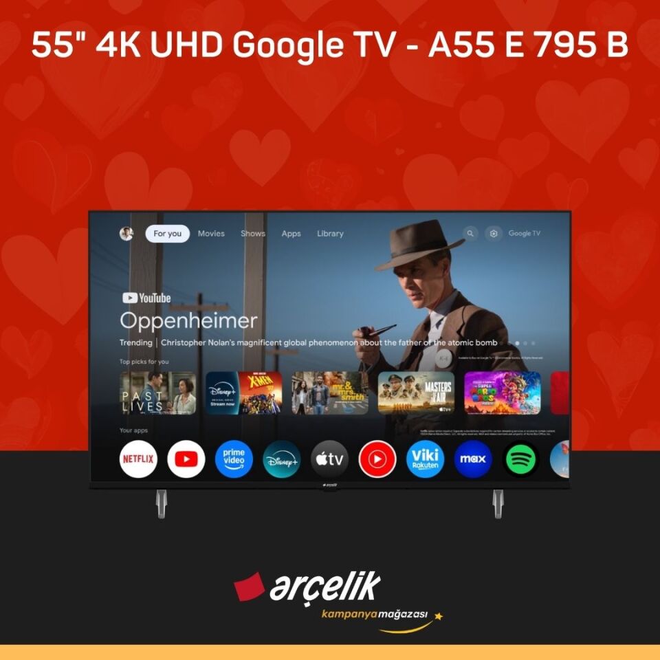 ARÇELİK 7 serisi 55'' 4K UHD Google TV - A55 E 795 B Google TV
