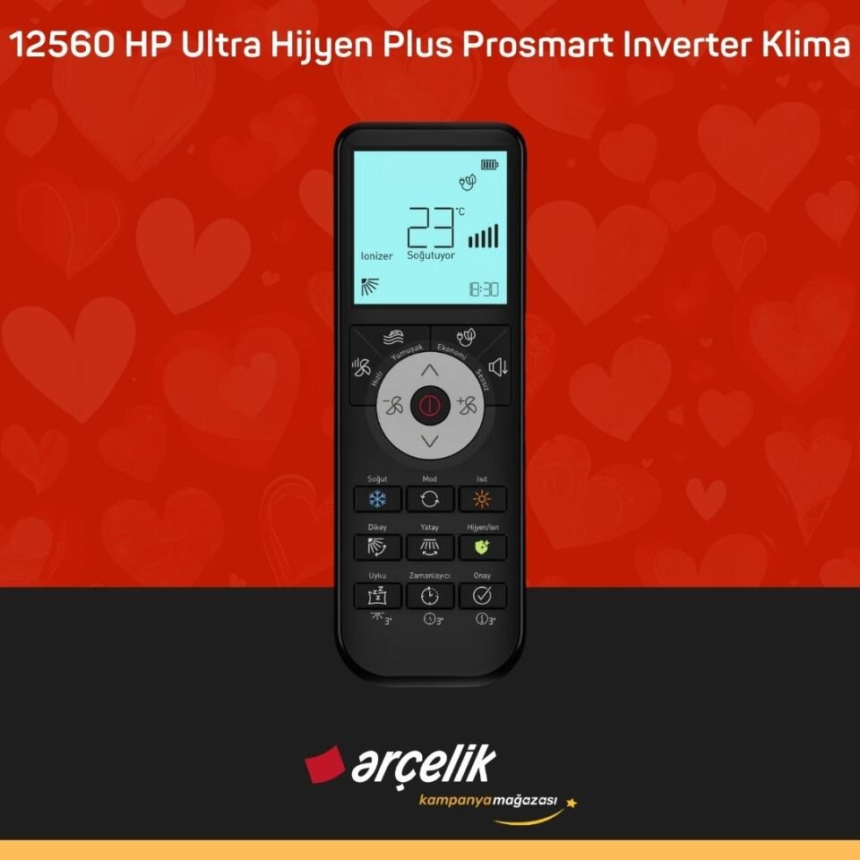 ARÇELİK 12560 HP Ultra Hijyen Plus Prosmart Inverter Klima