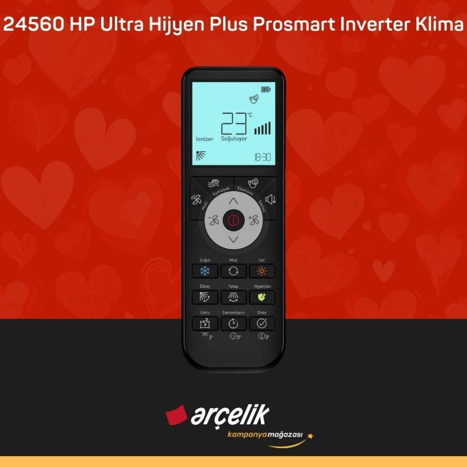 ARÇELİK 24560 HP Ultra Hijyen Plus Prosmart Inverter Klima