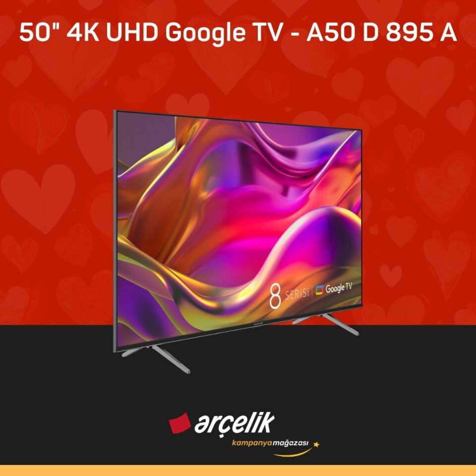 ARÇELİK 8 Serisi 50'' 4K UHD Google TV - A50 D 895 A Google TV