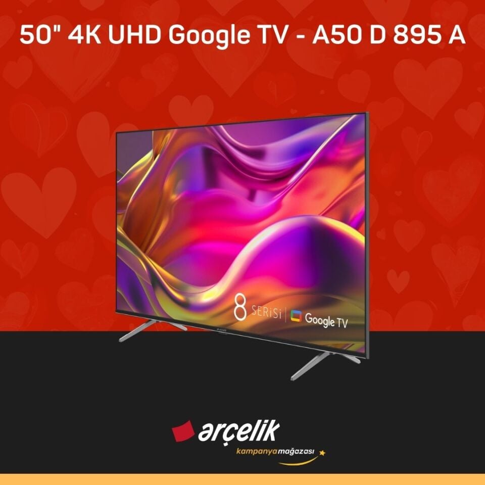ARÇELİK 8 Serisi 50'' 4K UHD Google TV - A50 D 895 A Google TV