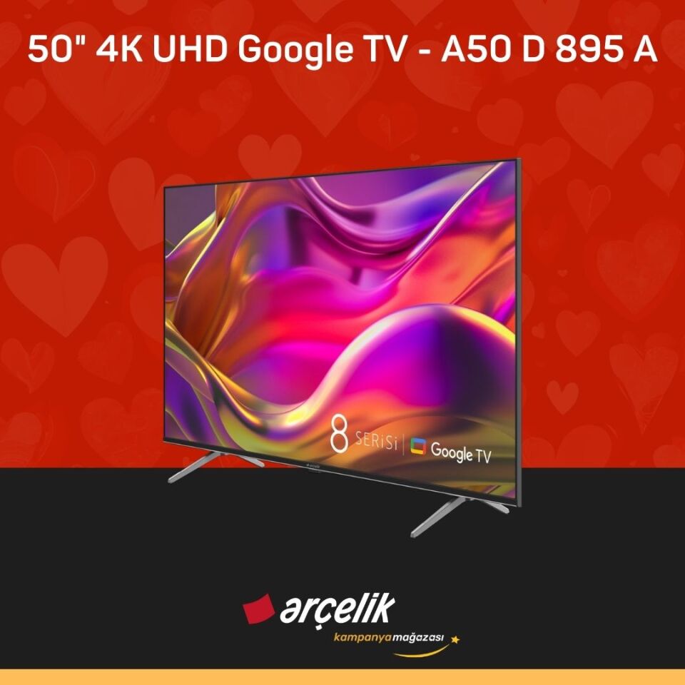 ARÇELİK 8 Serisi 50'' 4K UHD Google TV - A50 D 895 A Google TV