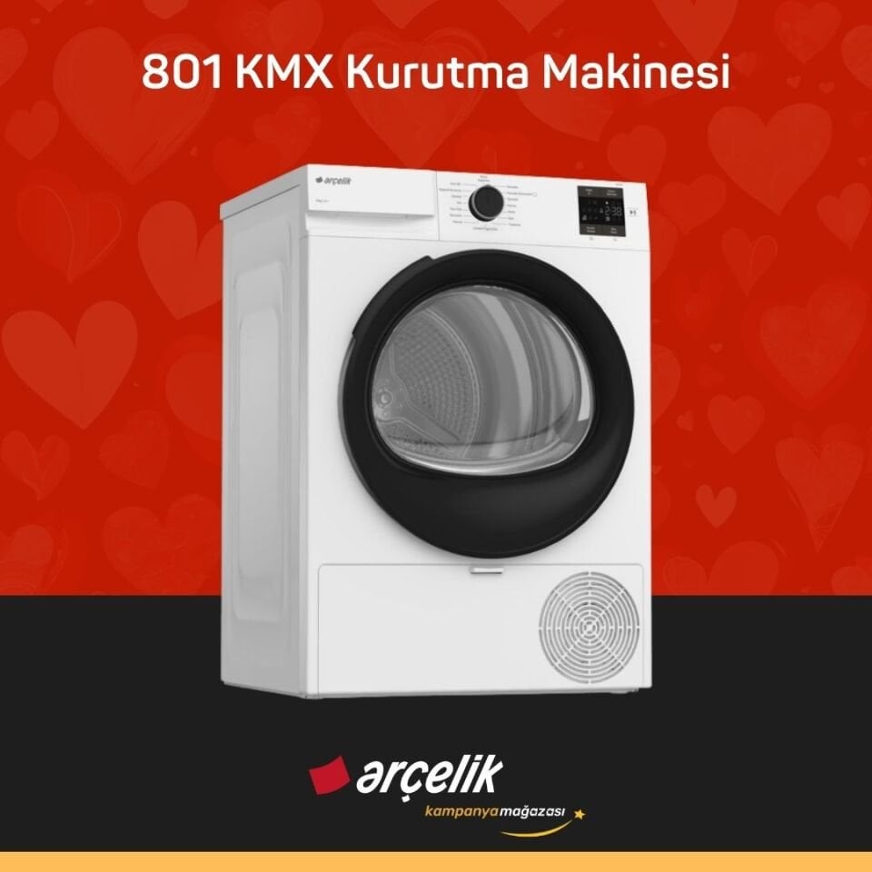 ARÇELİK 8100 MX Çamaşır Makinesi - 801 KMX Kurutma Makinesi