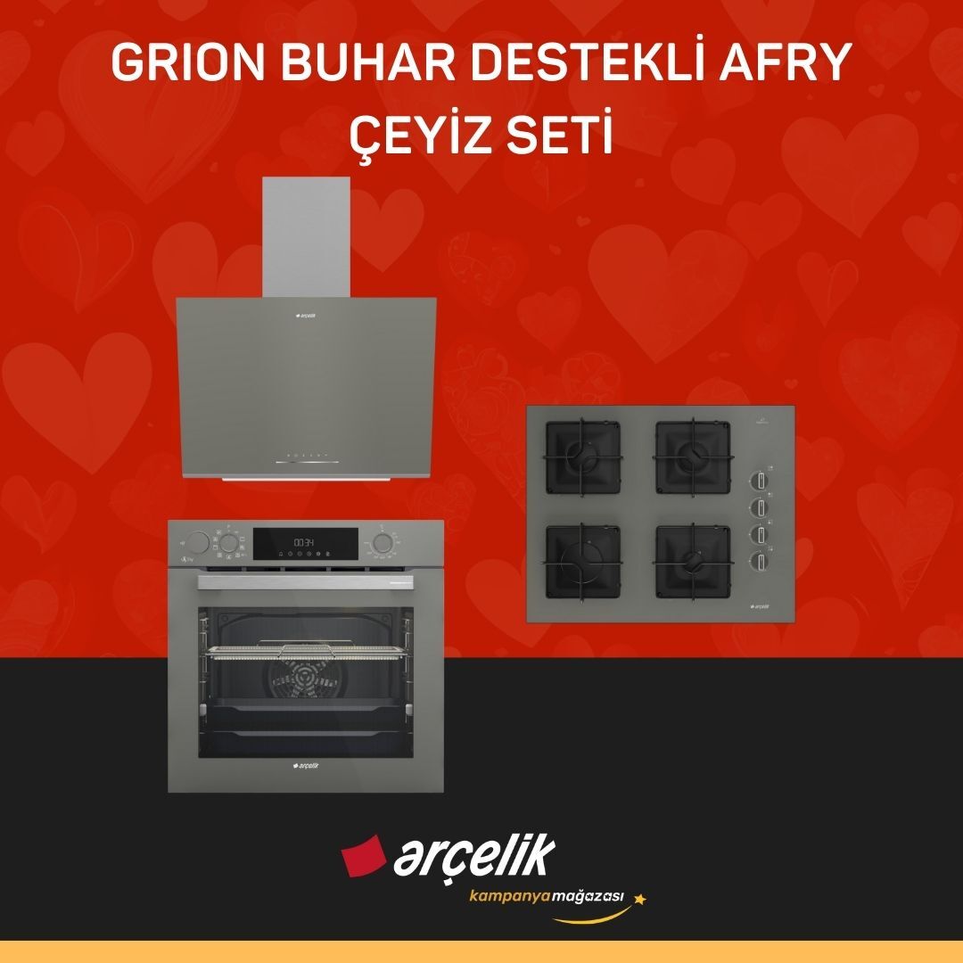 ARÇELİK GRION BUHAR DESTEKLİ AFRY ÇEYİZ SETİ