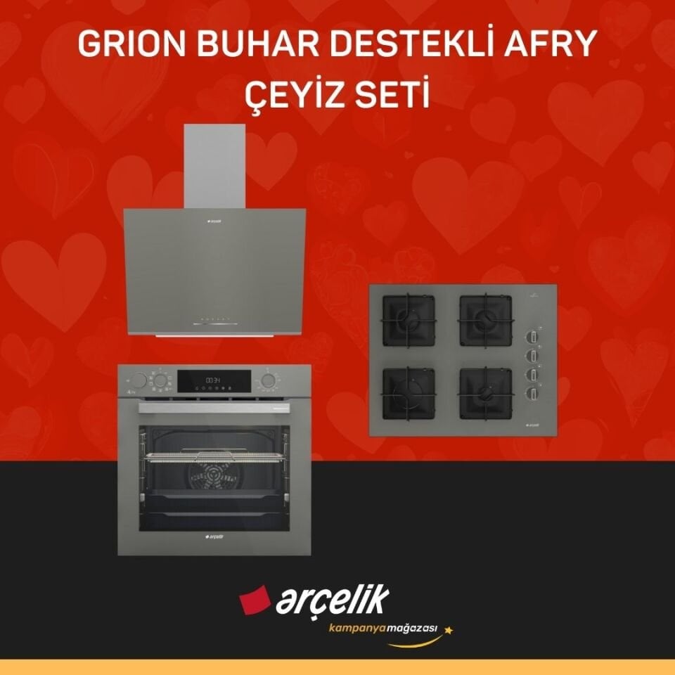 ARÇELİK GRION BUHAR DESTEKLİ AFRY ÇEYİZ SETİ