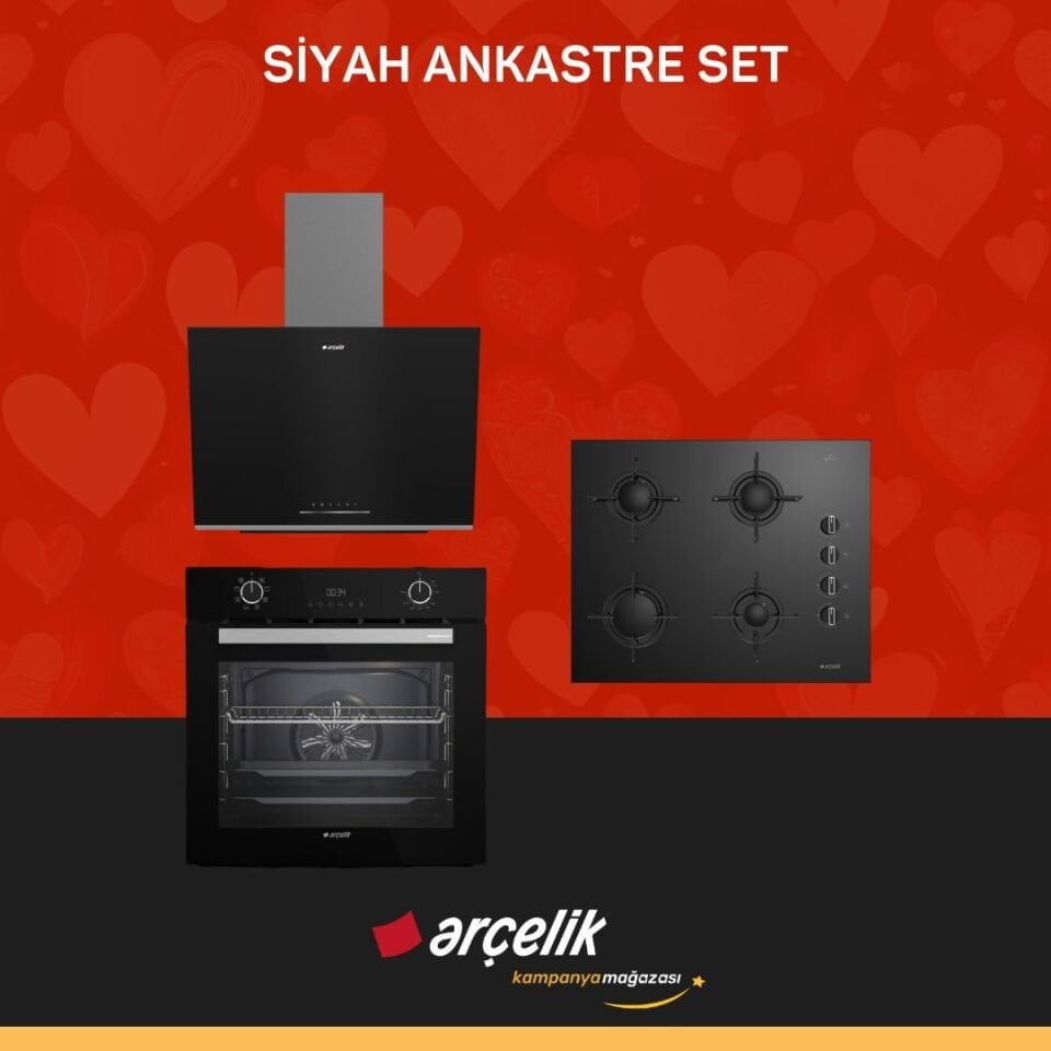 ARÇELİK SİYAH ANKASTRE SET