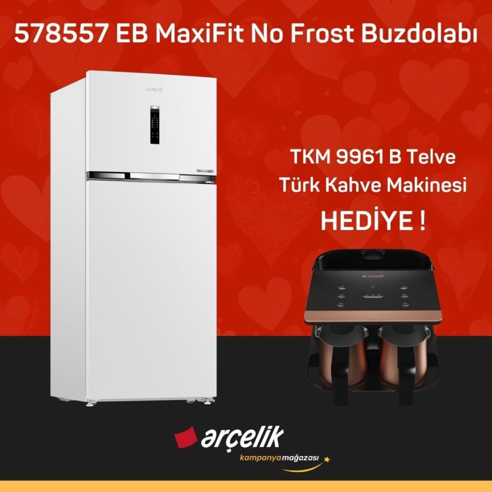 ARÇELİK 578557 EB MaxiFit Üstten Donduruculu Buzdolabı