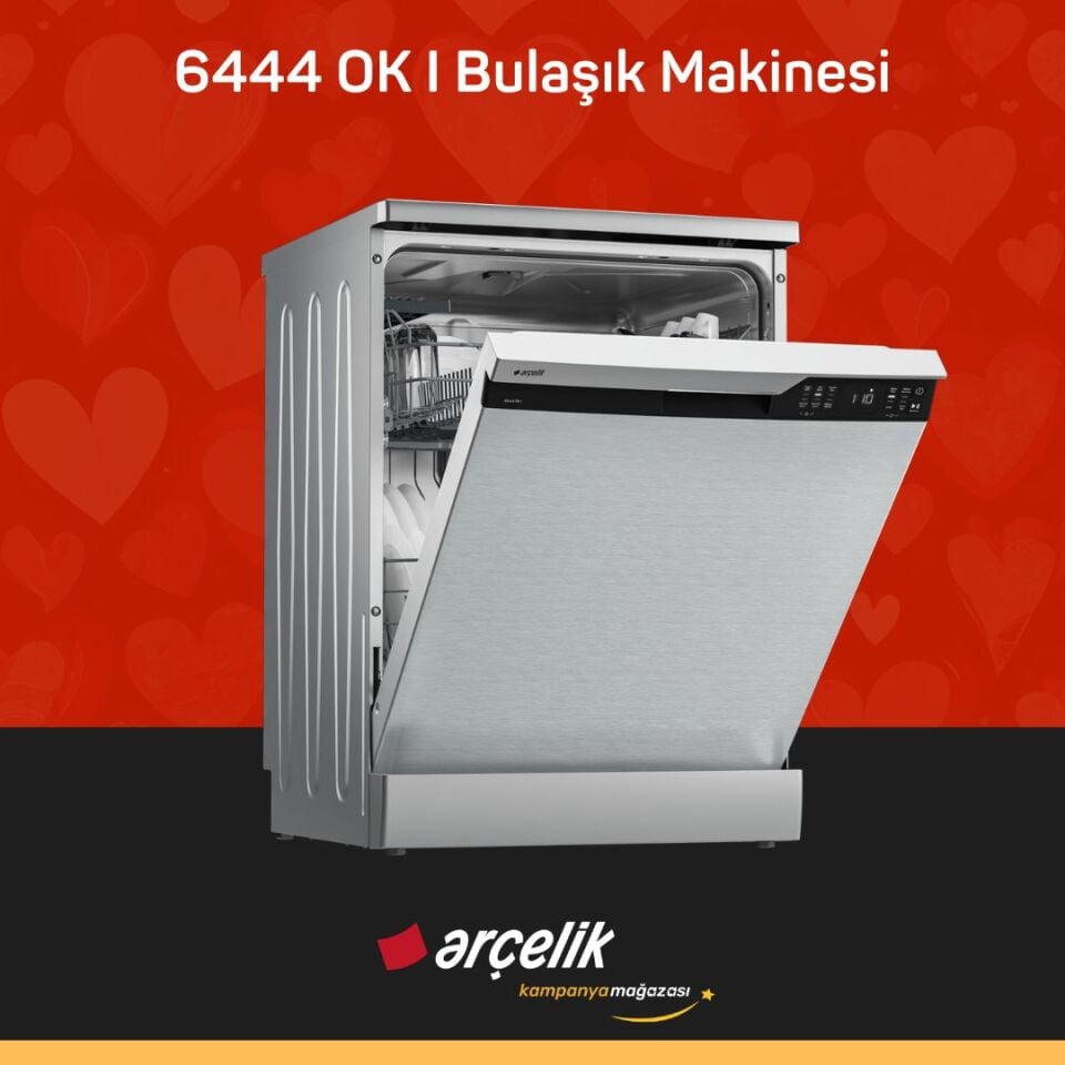 ARÇELİK 6444 OK I 4 Programlı Bulaşık Makinesi