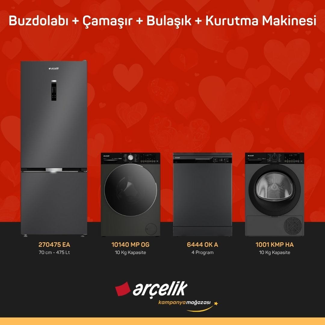 ARÇELİK 4'lü Çeyiz Paketi ( 270475 EA - 10140 MP OG - 6444 OK A - 1001 KMP HA )