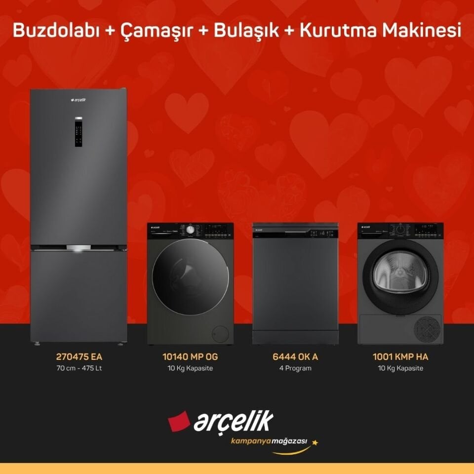 ARÇELİK 4'lü Çeyiz Paketi ( 270475 EA - 10140 MP OG - 6444 OK A - 1001 KMP HA )