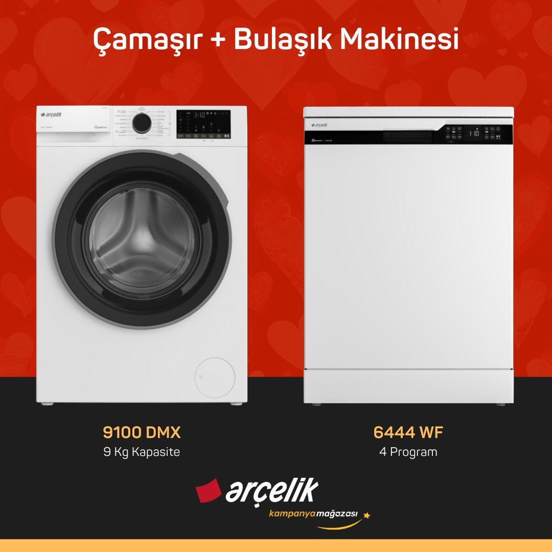 ARÇELİK 9100 DMX Çamaşır Makinesi - 6444 WF Bulaşık Makinesi
