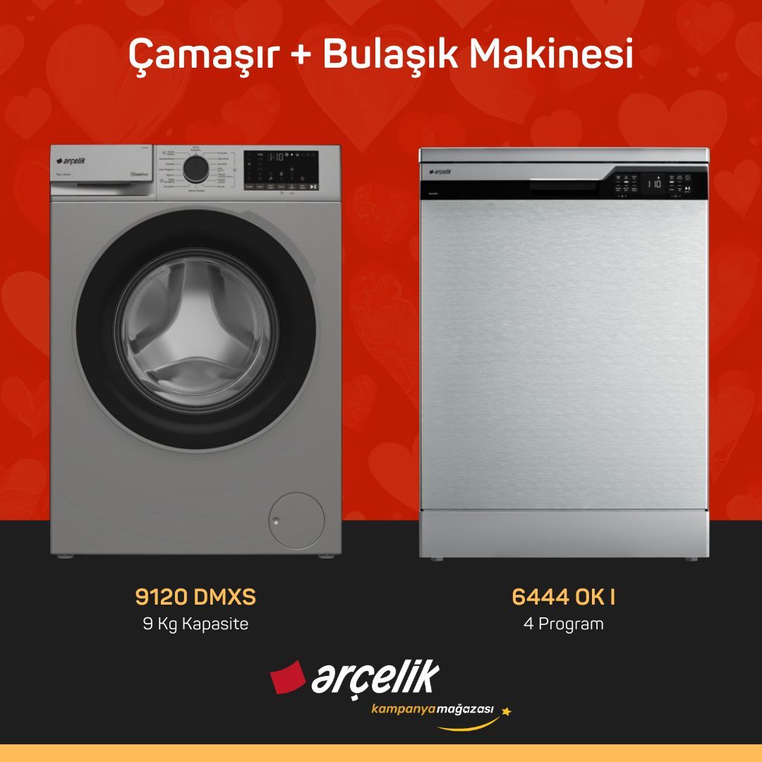 ARÇELİK 9120 DMXS Çamaşır Makinesi - 6444 OK I Bulaşık Makinesi