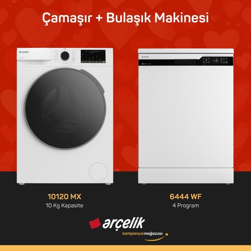 ARÇELİK 10120 MX Çamaşır Makinesi - 6444 WF Bulaşık Makinesi