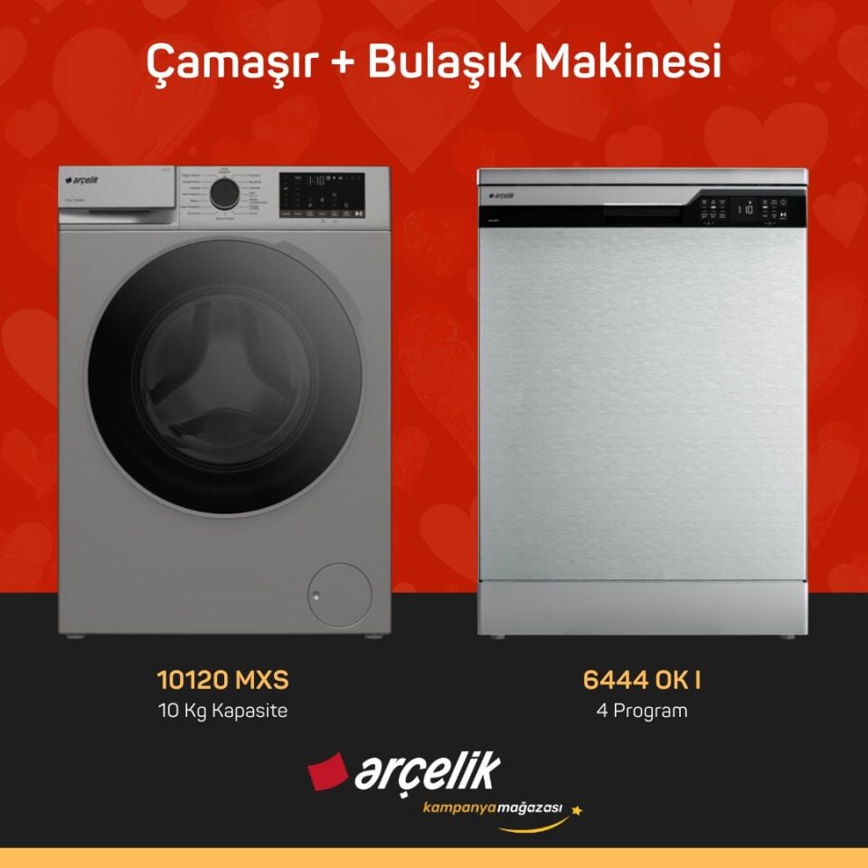ARÇELİK 10120 MXS Çamaşır Makinesi - 6444 OK I Bulaşık Makinesi