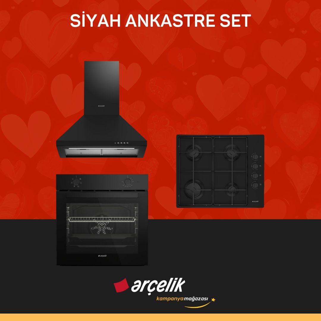 ARÇELİK SİYAH ANKASTRE SET ( P 27 YS - AFM 130 S - OMD D 611 ES )