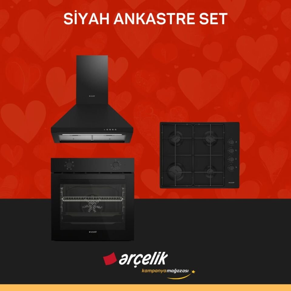 ARÇELİK SİYAH ANKASTRE SET ( P 27 YS - AFM 130 S - OMD D 611 ES )