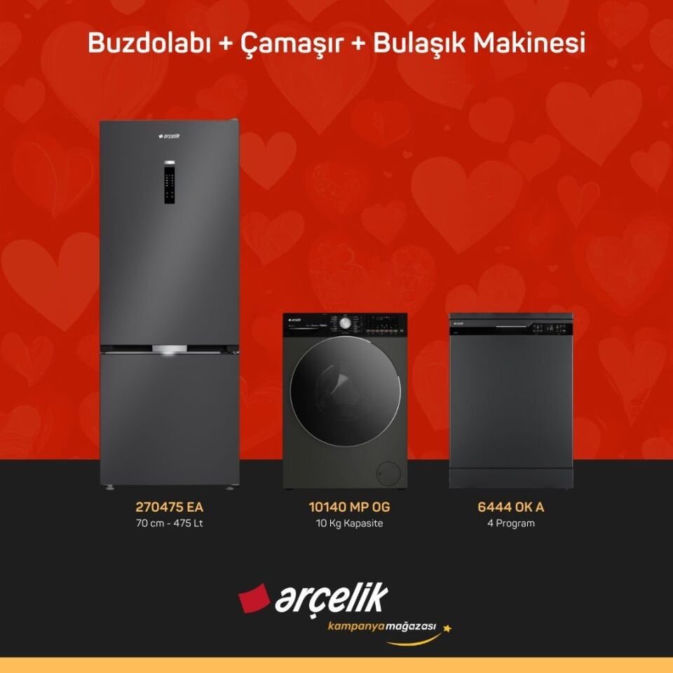 ARÇELİK 3'lü Çeyiz Paketi ( 270475 EA - 10140 MP OG - 6444 OK A )