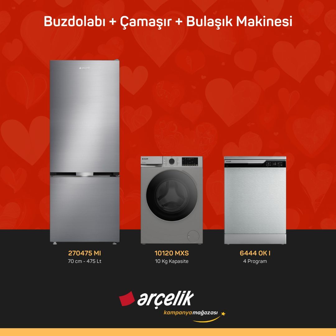 ARÇELİK 3'lü Çeyiz Paketi ( 270475 MI - 10120 MXS - 6444 OK I )