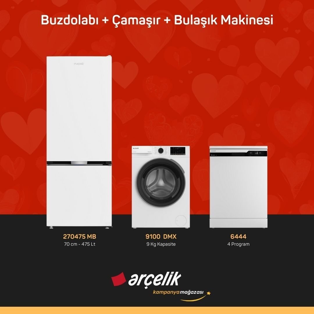 ARÇELİK 3'lü Çeyiz Paketi ( 270475 MB - 9100 DMX - 6444 )