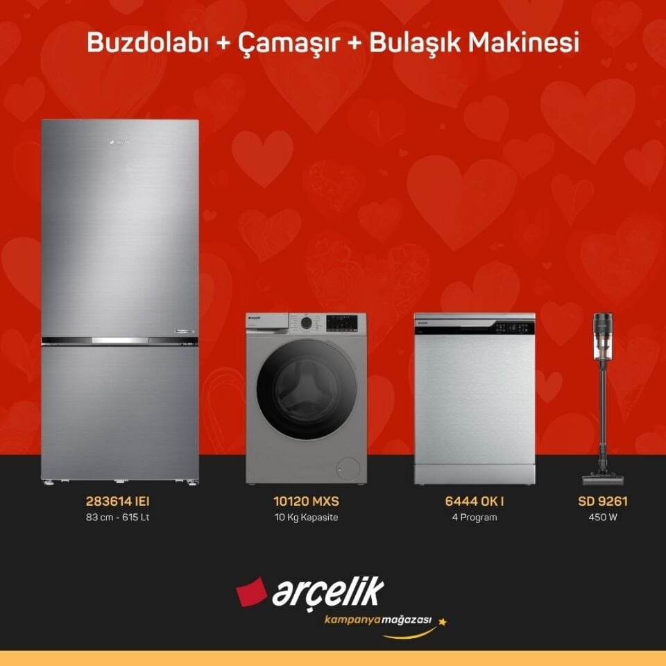 ARÇELİK 3'lü Çeyiz Paketi ( 283614 IEI - 10120 MXS - 6444 OK I - SD 9261 )