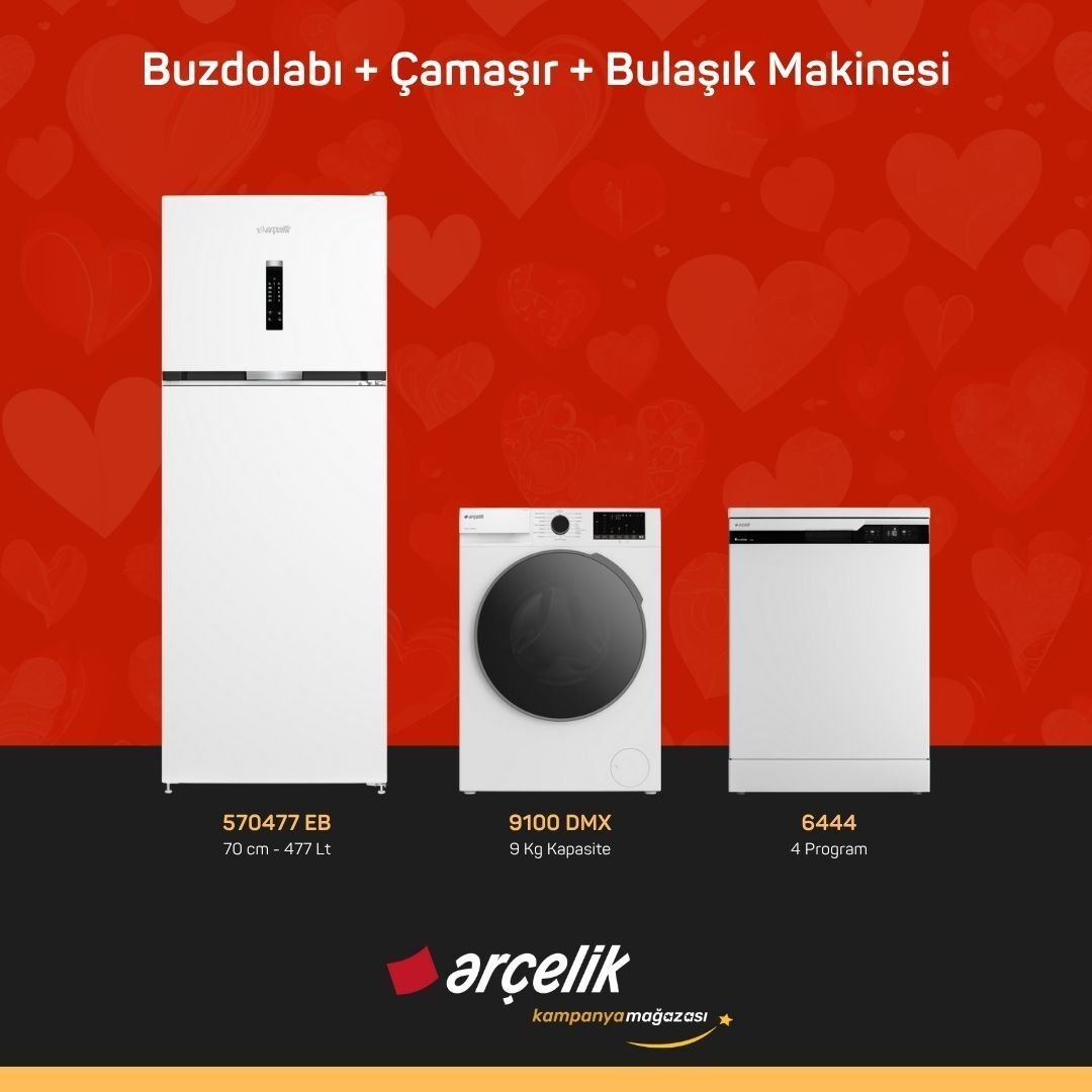 ARÇELİK 3'lü Çeyiz Paketi ( 570477 EB - 9100 DMX - 6444 )