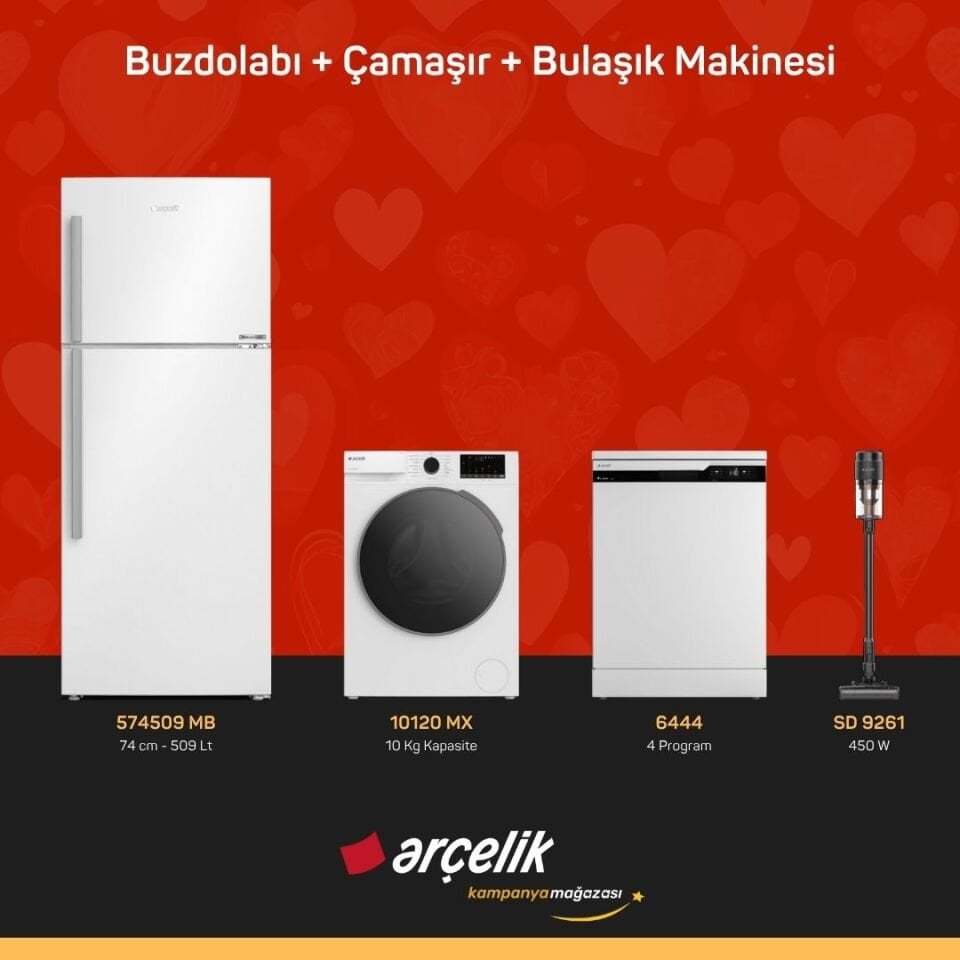 ARÇELİK 3'lü Çeyiz Paketi ( 574509 MB - 10120 MX - 6444 - SD 9261 )