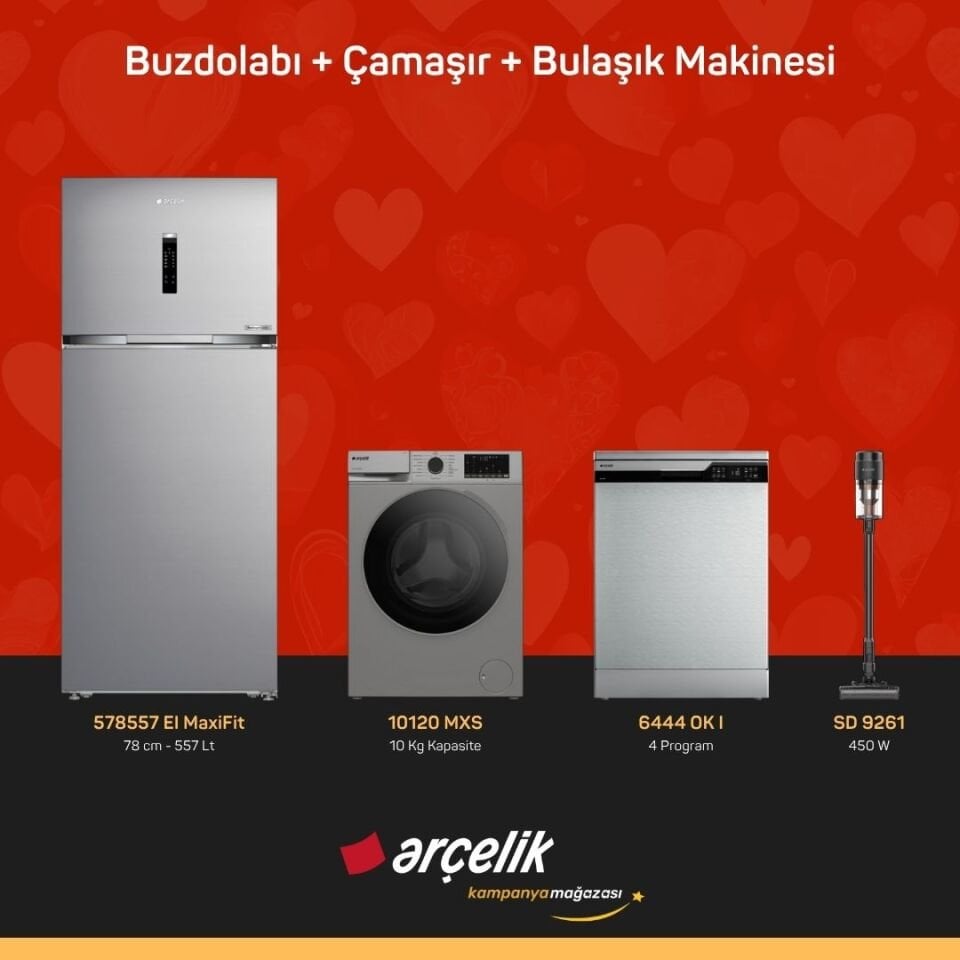 ARÇELİK 3'lü Çeyiz Paketi ( 578557 EI MaxiFit - 10120 MXS - 6444 OK I - SD 9261