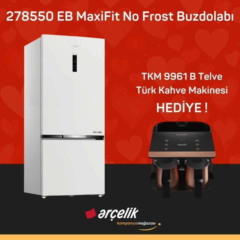 ARÇELİK 278550 EB MaxiFit Alttan Donduruculu Buzdolabı