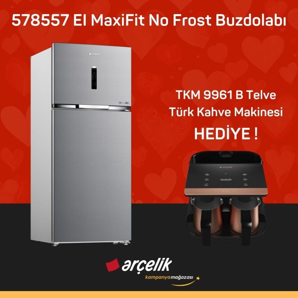 ARÇELİK 578557 EI MaxiFit Üstten Donduruculu Buzdolabı