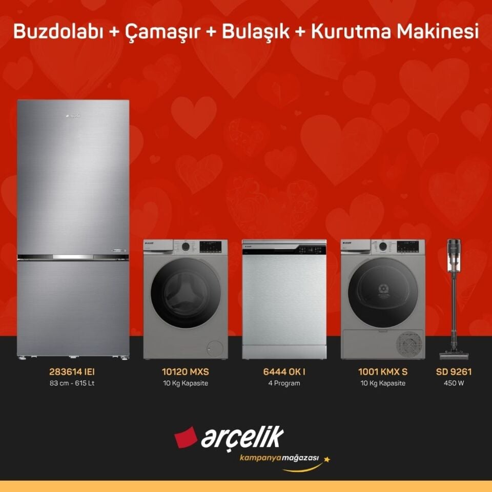 ARÇELİK 4'lü Çeyiz Paketi ( 283614 IEI - 10120 MXS - 6444 OK I - 1001 KMX S - SD 9261 )