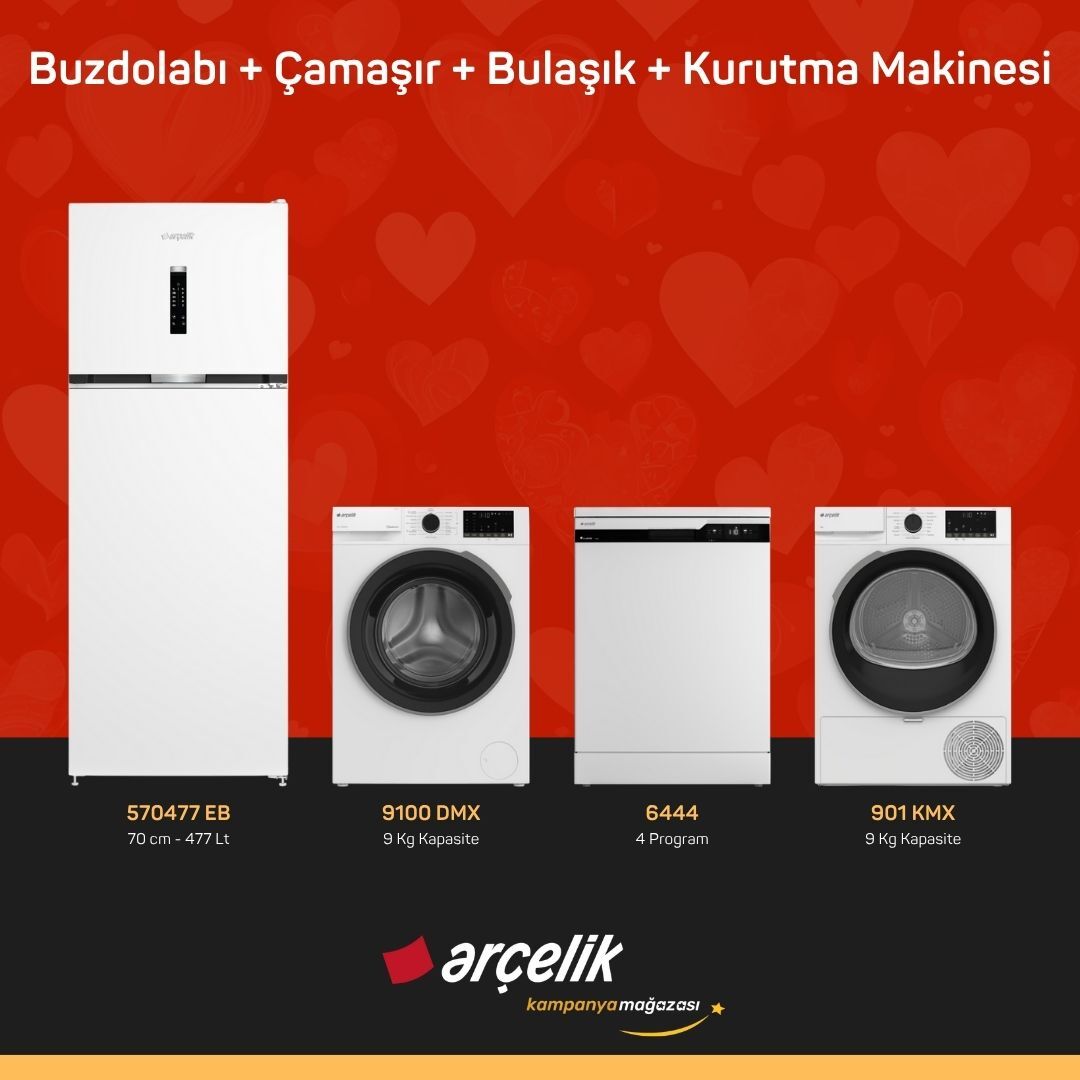 ARÇELİK 4'lü Çeyiz Paketi ( 570477 EB - 9100 DMX - 6444 - 901 KMX )