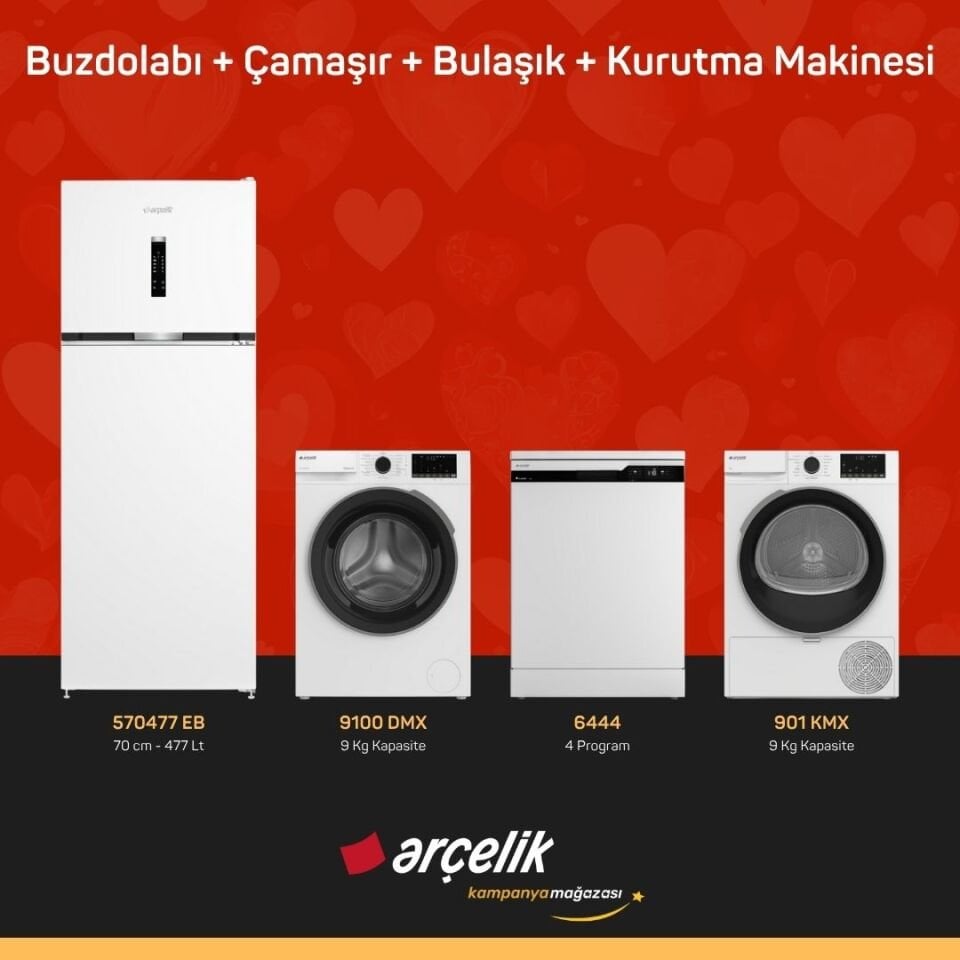 ARÇELİK 4'lü Çeyiz Paketi ( 570477 EB - 9100 DMX - 6444 - 901 KMX )