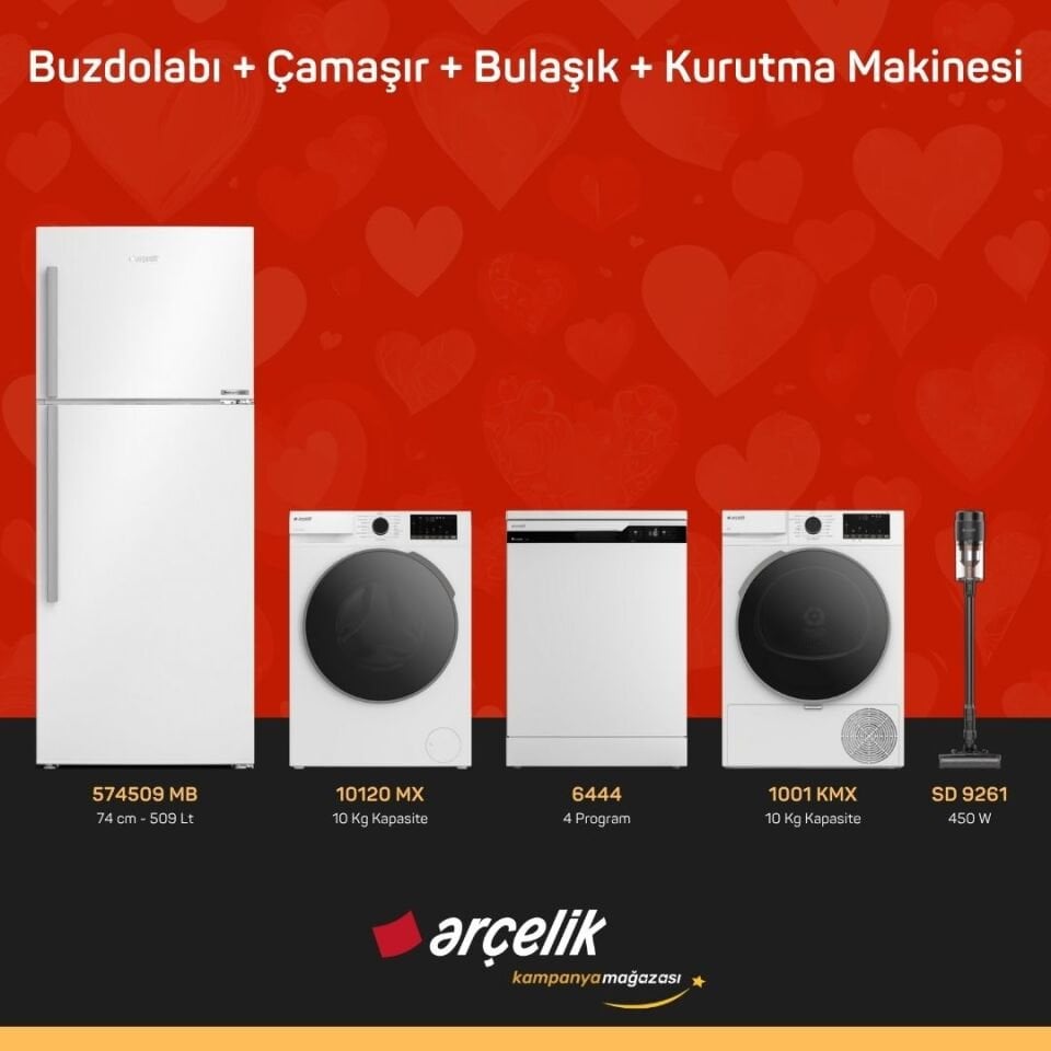 ARÇELİK 4'lü Çeyiz Paketi ( 574509 MB - 10120 MX - 6444 - 1001 KMX - SD 9261 )