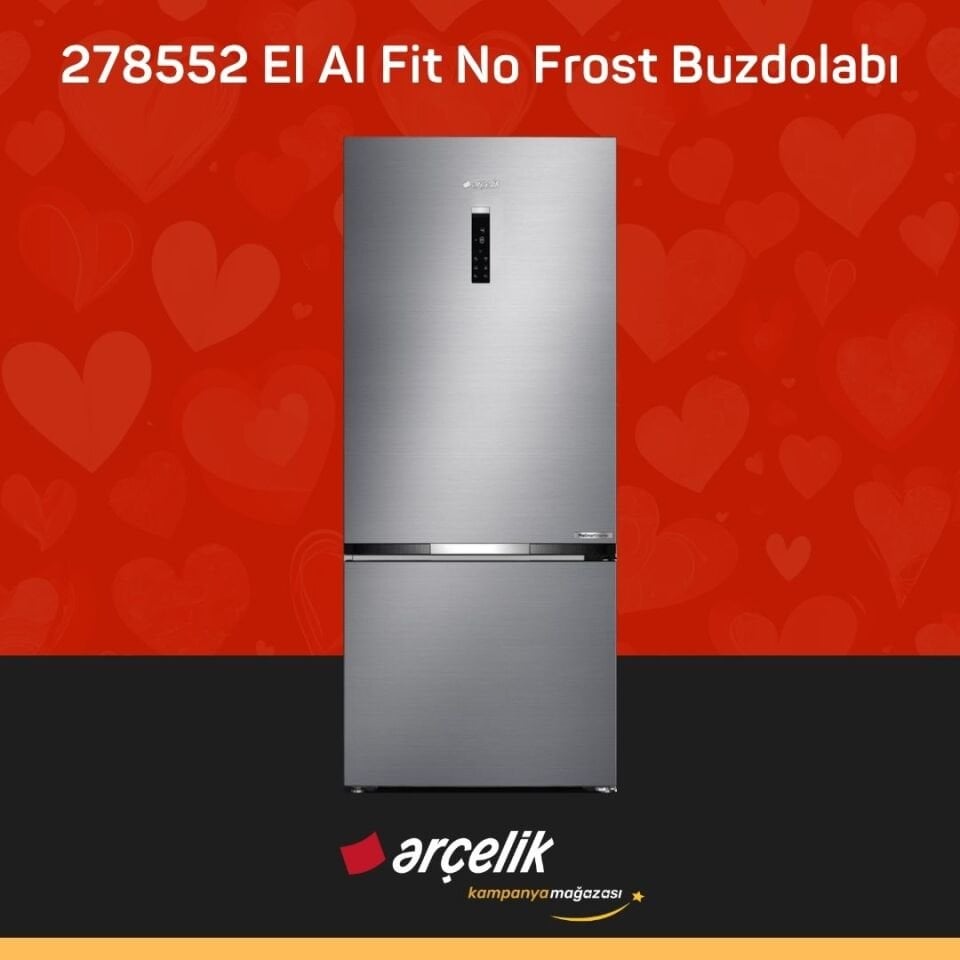 ARÇELİK 278552 EI AI MaxiFit Alttan Donduruculu Buzdolabı