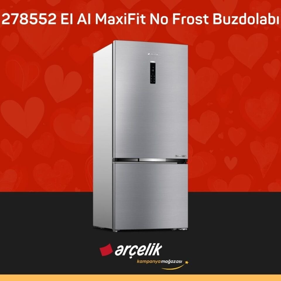 ARÇELİK 278552 EI AI MaxiFit Alttan Donduruculu Buzdolabı