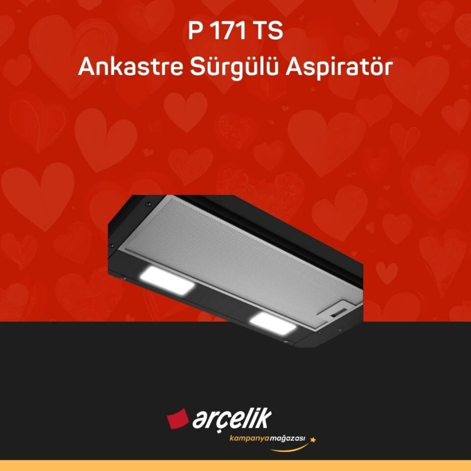 ARÇELİK P 171 TS Ankastre Sürgülü Aspiratör