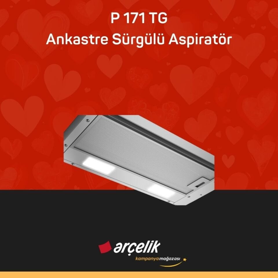 ARÇELİK P 171 TG Ankastre Sürgülü Aspiratör