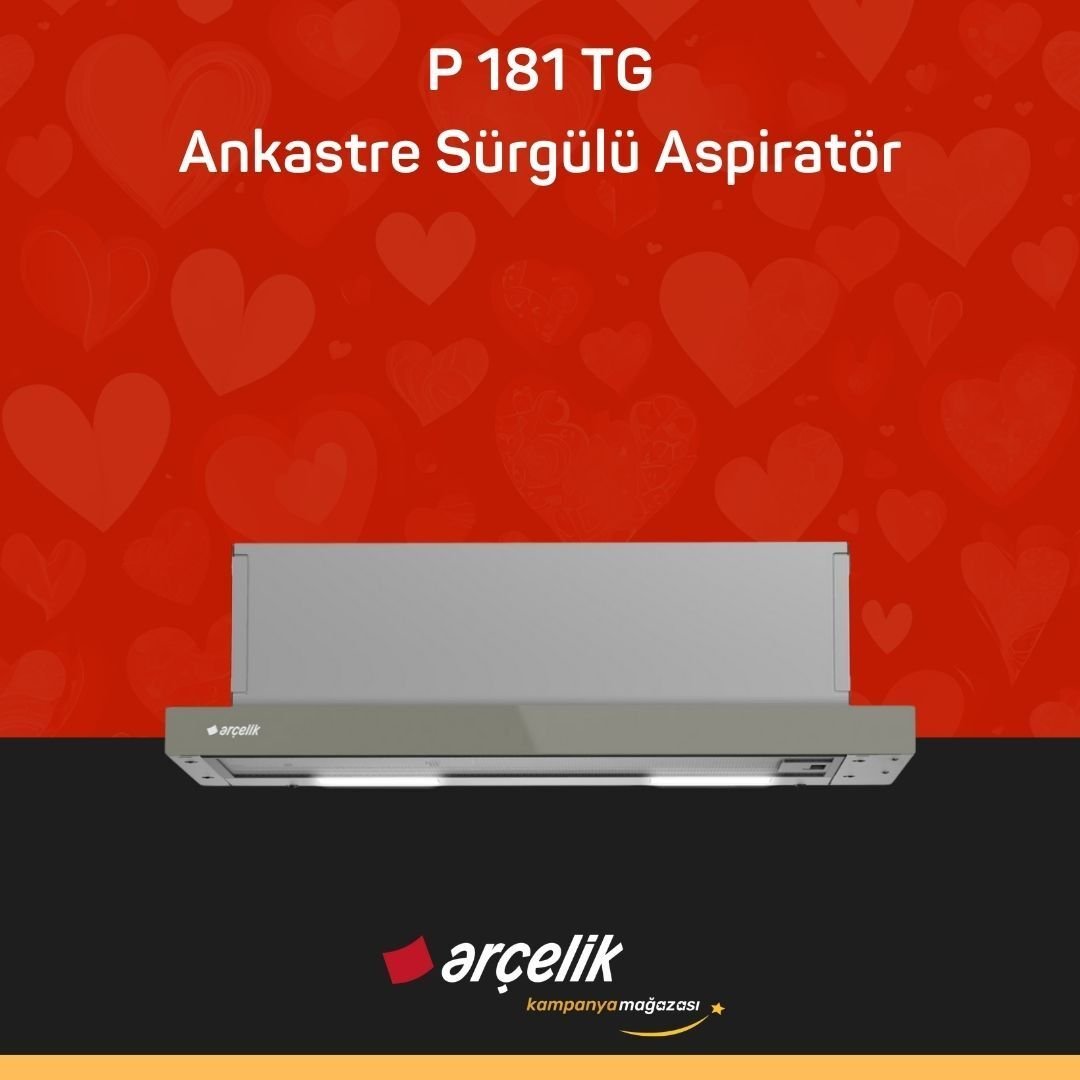 ARÇELİK P 181 TG Ankastre Sürgülü Aspiratör