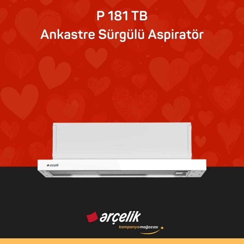 ARÇELİK P 181 TB Ankastre Sürgülü Aspiratör