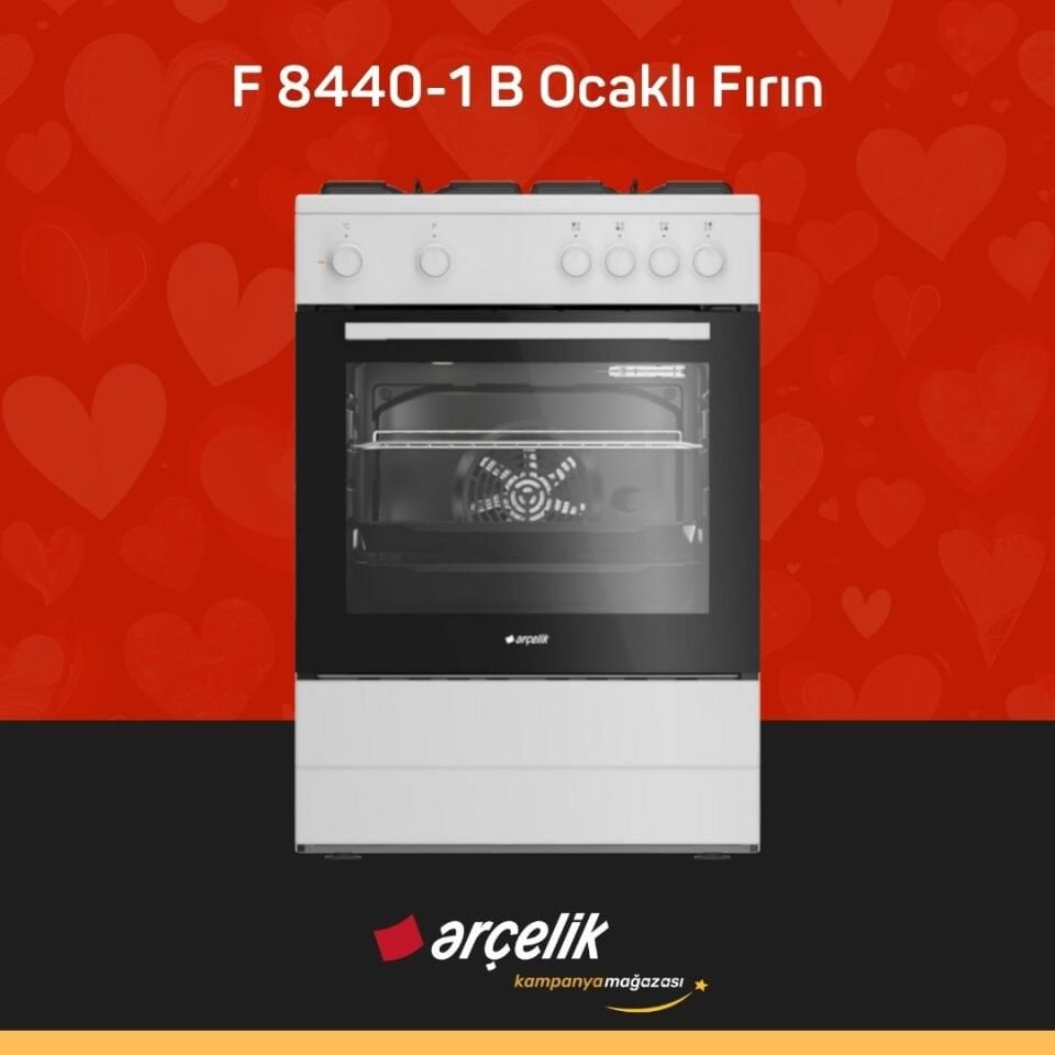 ARÇELİK F 8440-1 B Ocaklı Fırın