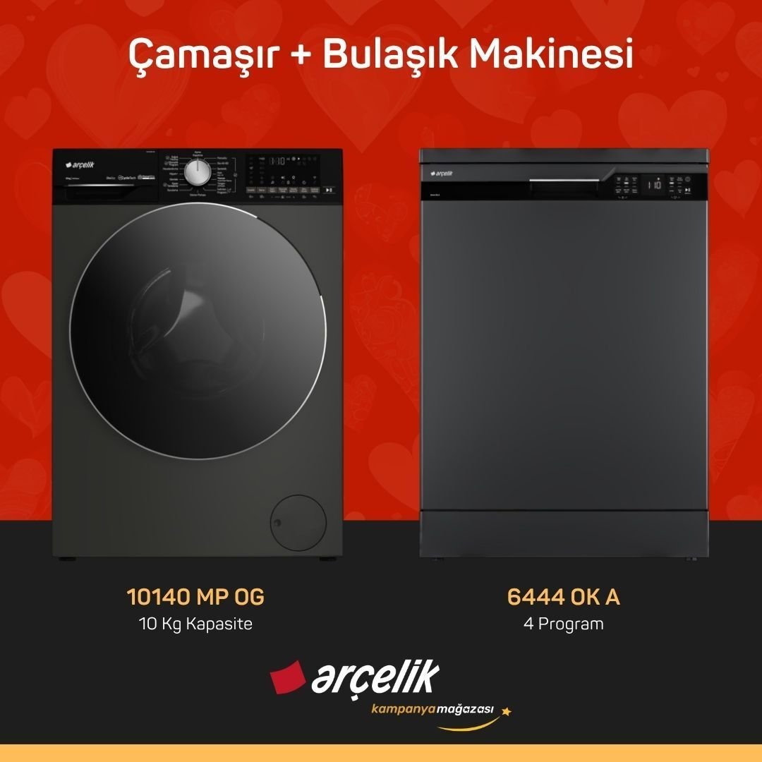 ARÇELİK 10140 MP OG Çamaşır Makinesi - 6444 OK A Bulaşık Makinesi